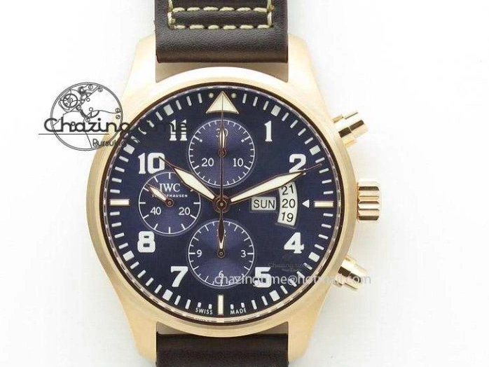 MIROTIME 0414 Pilot Chrono IW377726 ZF 1:1 Best Edition Green Dial on Brown Leather Strap A Trendsetting 7125